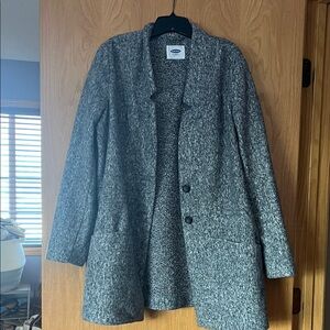 Old Navy Gray Teddy Jacket for Women